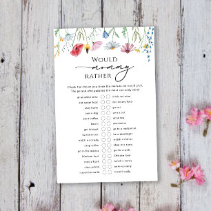 Wildflowers Would Mommy Rather Baby Game