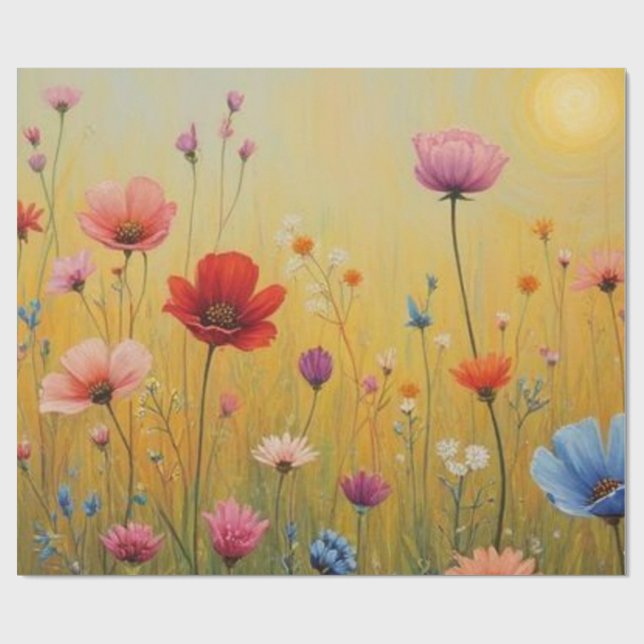 "Wildflowers" Wrapping Paper (Flat)