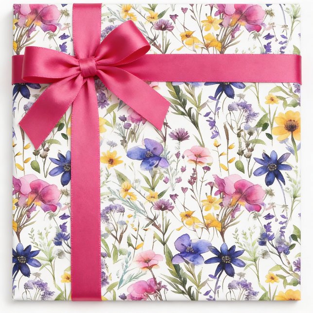 Wildflowers Wrapping Paper, Purple Floral Wrap Paper (Creator Uploaded)