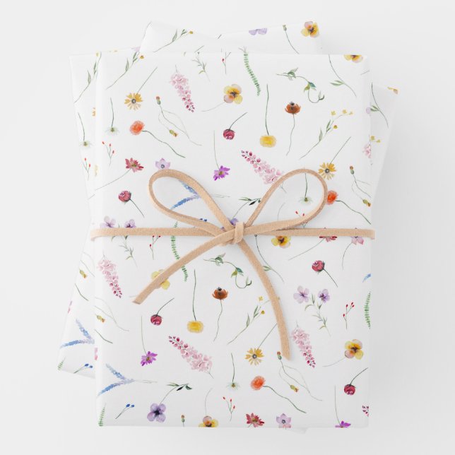 Wildflowers  wrapping paper sheets (In situ)