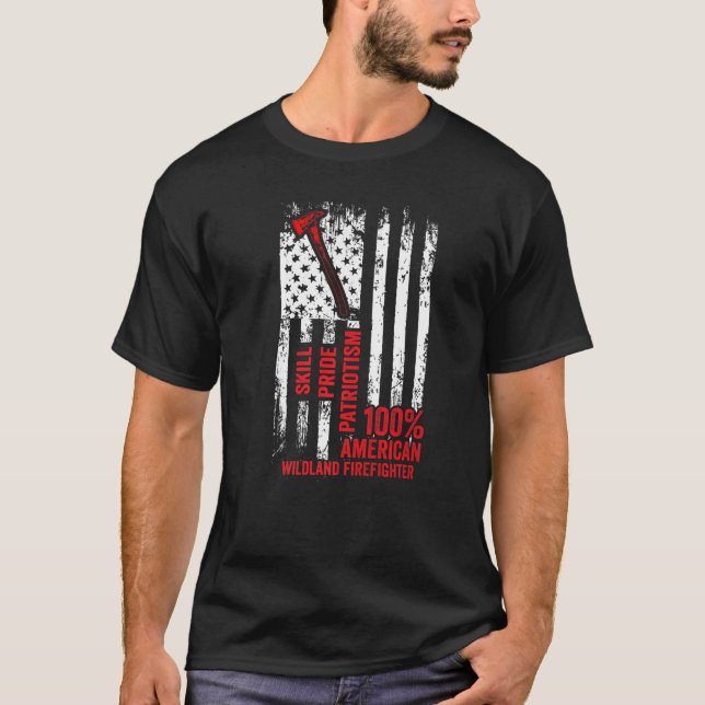 Wildland Firefighter Appreciation Firefighting Fir T-Shirt (Front)