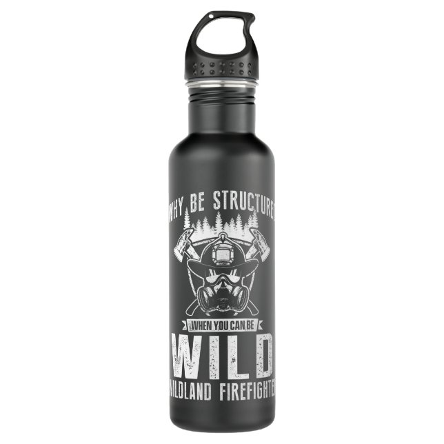 Wildland Firefighter  Stainless Steel Water Bottle (Front)