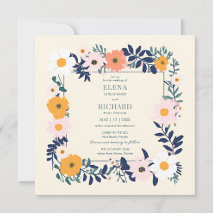 Wildlfower Spring Wedding Invitation