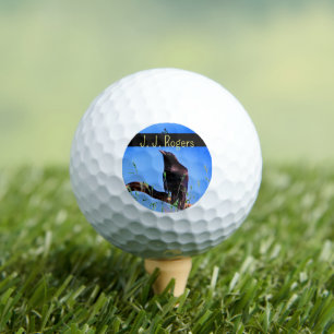 Wildlife (3-Pack) Raven Bird Personalized Golf Balls