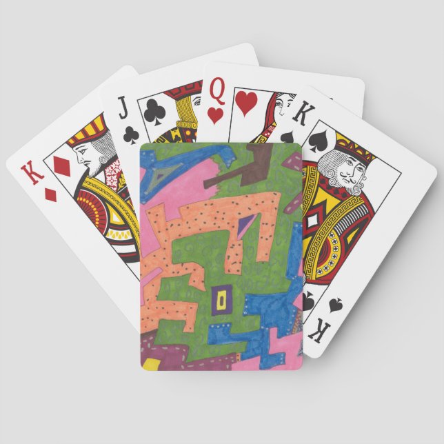 "WildLife" Abstract Art Poker Cards (Back)
