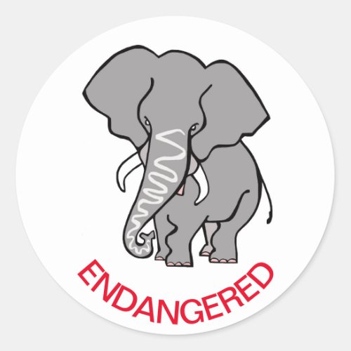 Wildlife African ELEPHANT Conservation _ Ecology _ Classic Round Sticker
