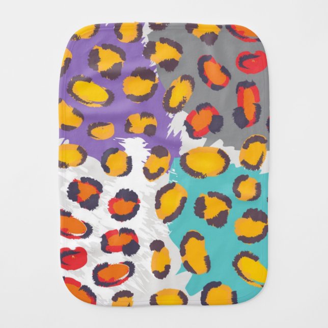 Wildlife animal pattern burp cloth (Front)
