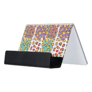 Wildlife animal pattern desk business card holder