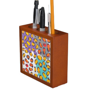 Wildlife animal pattern desk organizer