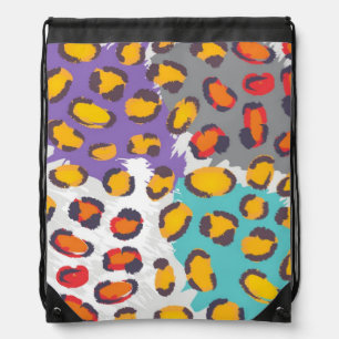 Wildlife animal pattern drawstring bag