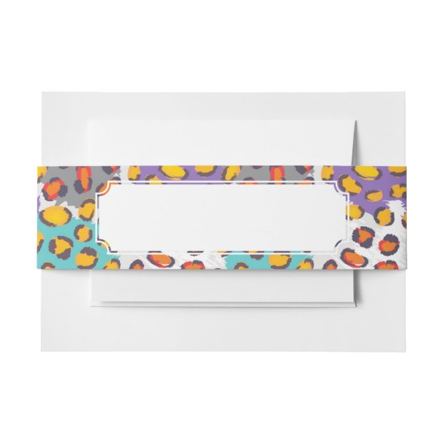 Wildlife animal pattern invitation belly band (Front Example)