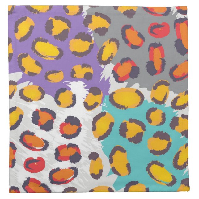 Wildlife animal pattern napkin (Front)