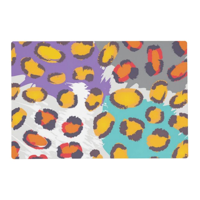 Wildlife animal pattern placemat (Front)
