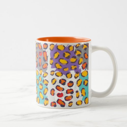 Wildlife animal pattern Two_Tone coffee mug