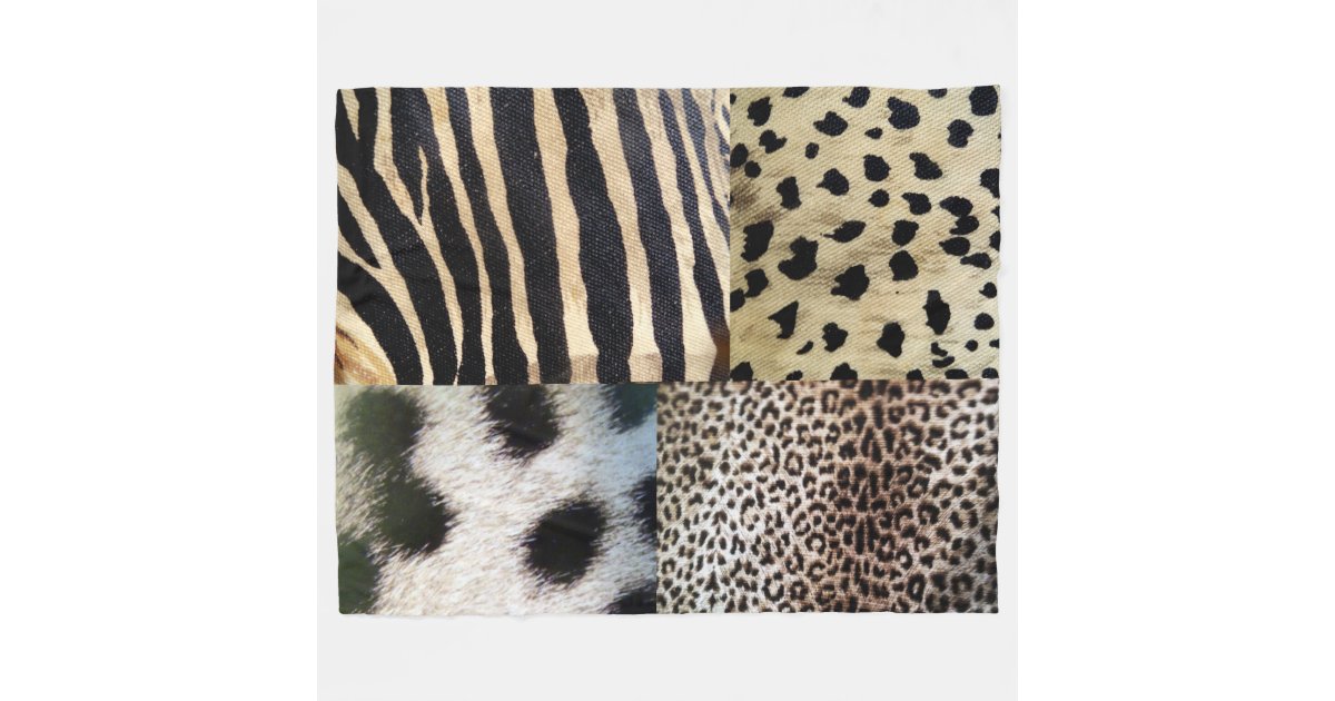 Wildlife Animal Print Throw Blanket Zebra Cheetah | Zazzle