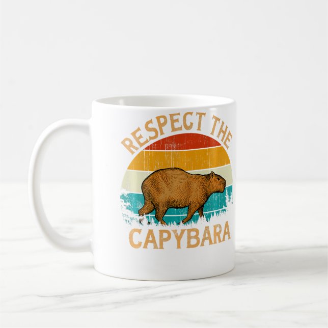 Wildlife Animal Respect The Capybara Coffee Mug (Left)