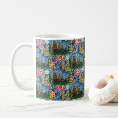 WILDLIFE ANIMALS 4TH OF JULY FIREWORKS CUTE Funny Coffee Mug