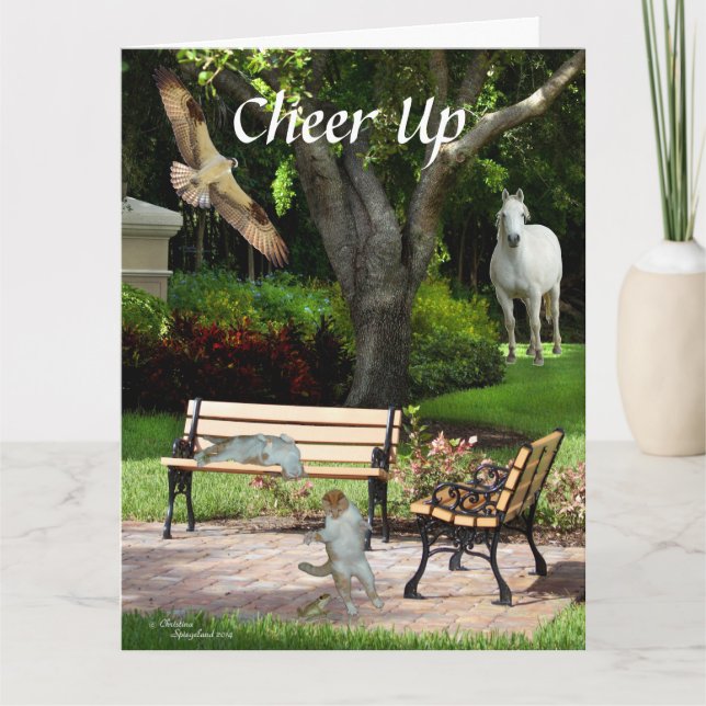 Wildlife animals Cheer Up Greeting Card (Front)