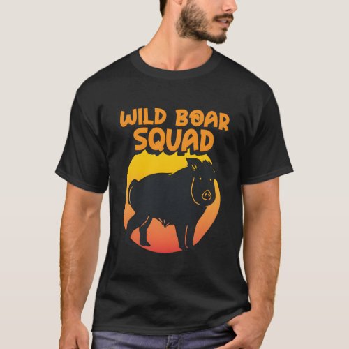 Wildlife Animals Cute Boar Nature Lover T_Shirt