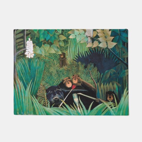 Wildlife Animals in Tropical Forest Doormat