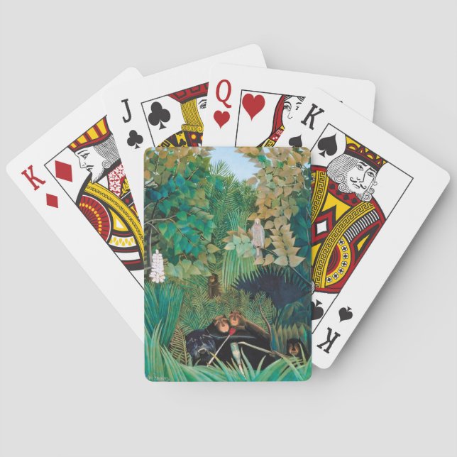 Wildlife Animals in Tropical Forest Poker Cards (Back)