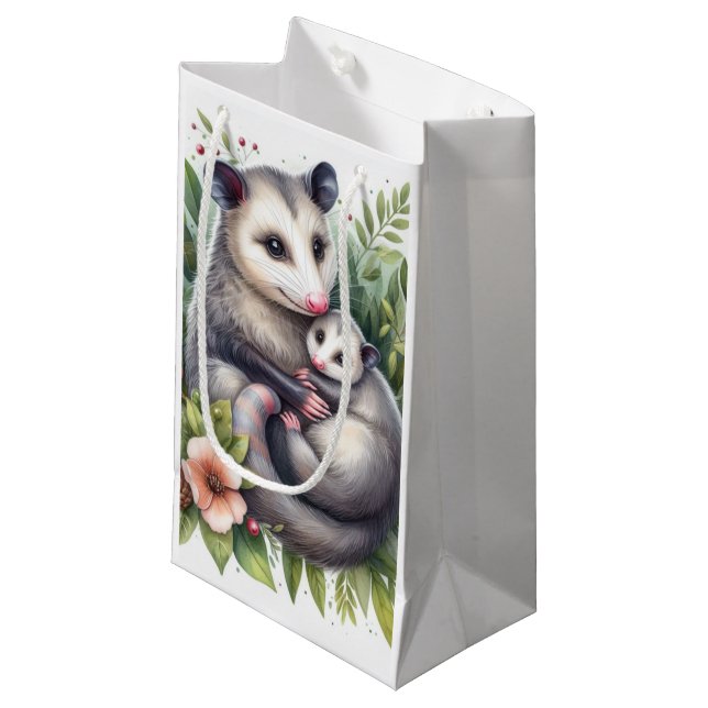 Wildlife Animals Possum Small Gift Bag (Front Angled)