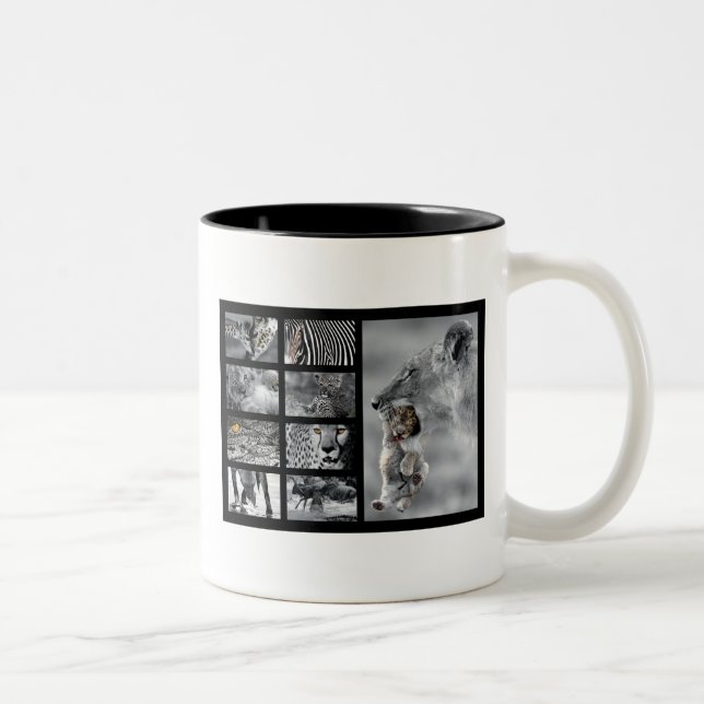 Wildlife Animals Two-Tone Coffee Mug (Right)