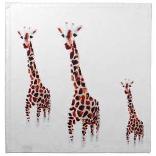 Wildlife Art Giraffe Napkin