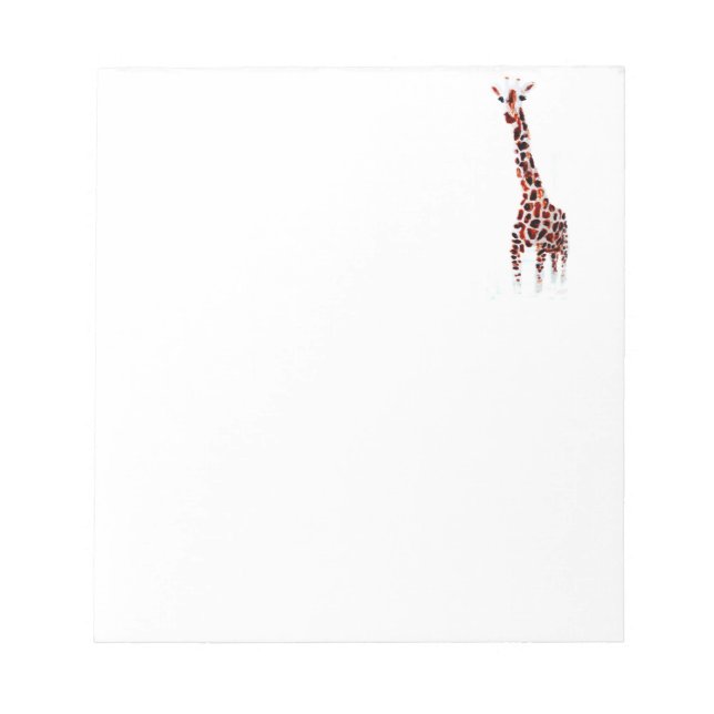 Wildlife Art Giraffe Notepad (Front)
