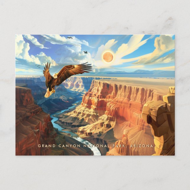 Wildlife at Grand Canyon National Park Vintage Art Postcard (Front)