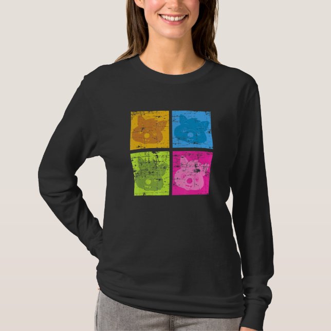 Wildlife Aussie Animal Pop Art Australia Quokka T-Shirt (Front)