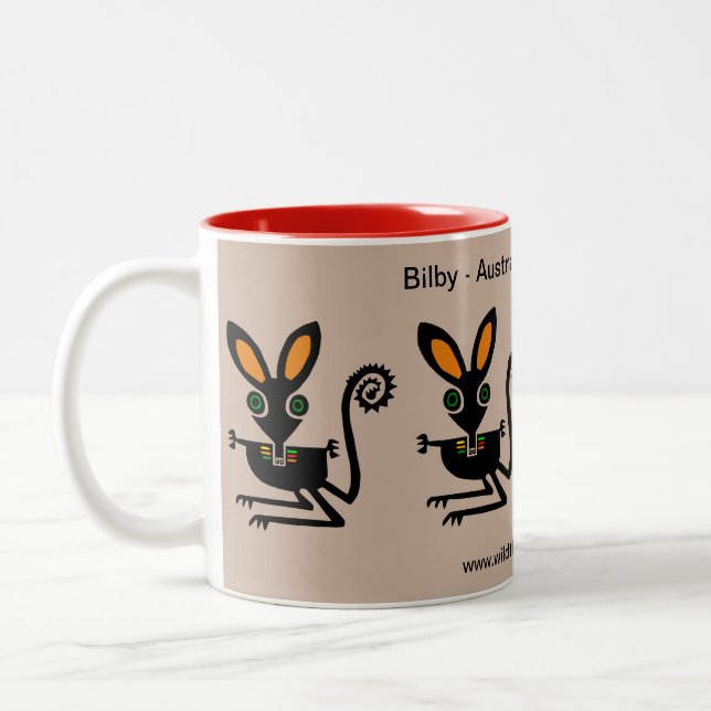 Wildlife - Aussie BILBY - Nature - Ecology Two-Tone Coffee Mug (Left)