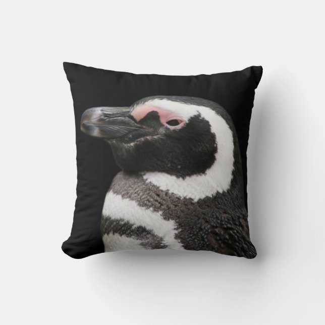 Wildlife Birds - Picture of Penguin Throw Pillow (Front)