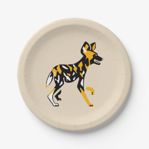 Wildlife  _Cape hunting dog _ Endangered animal Paper Plates