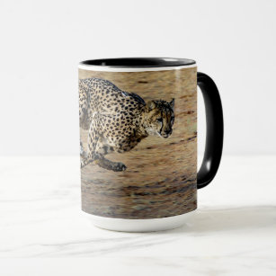 Wildlife Cheetah Running Photo Mug