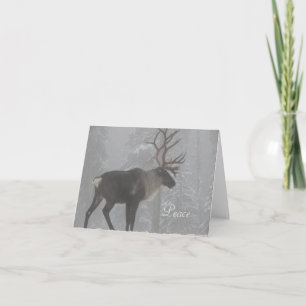 Wildlife Christmas Card with Moose