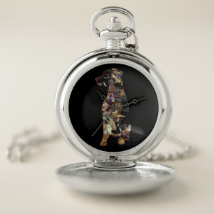 Wildlife Collage Hunting Gifts, Labrador Retriever Pocket Watch