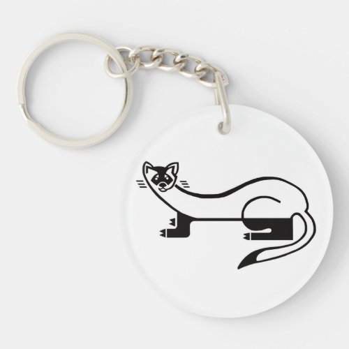Wildlife _ Cool Black_footed FERRET _ Nature _  Keychain