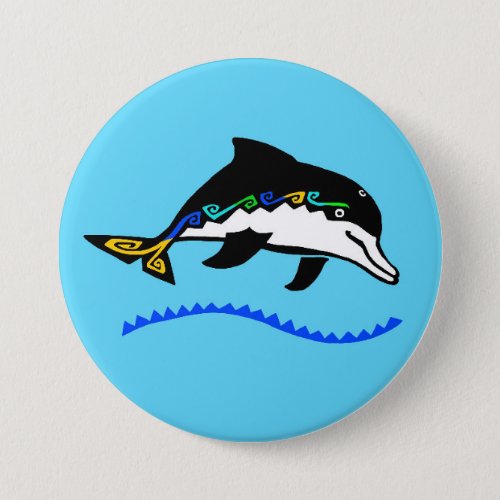 Wildlife _ Cool DOLPHIN _ Ocean  _ Nature Button