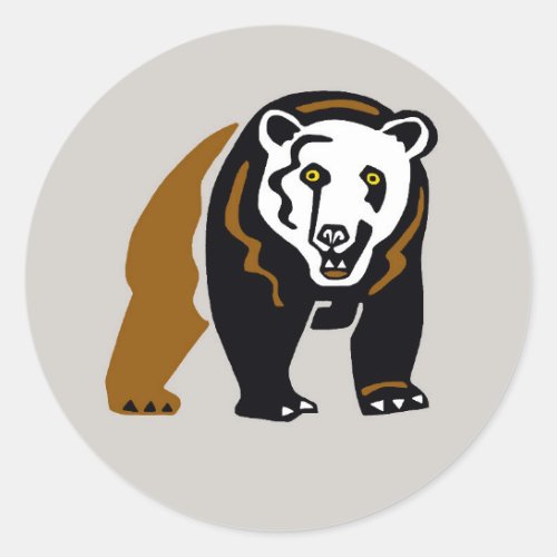 Wildlife _ Cool Grizzly BEAR _ Animal lover _ Classic Round Sticker