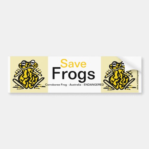 Wildlife _ Cool Save FROGS _Nature _ Ecology Bumper Sticker