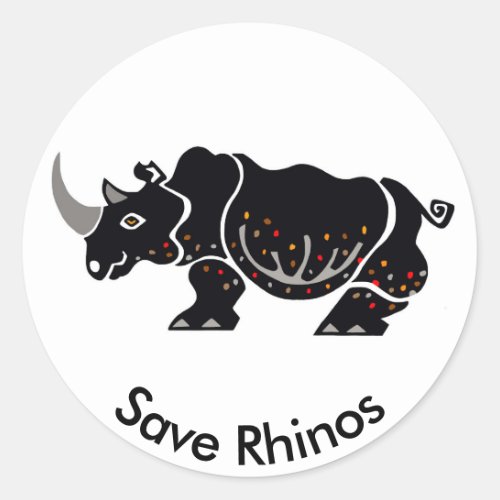 Wildlife _ Cool Save RHINOS _ Nature_ Africa Classic Round Sticker