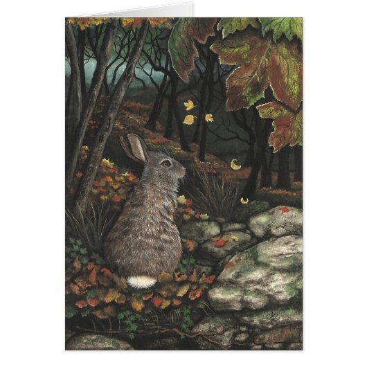 Wildlife Cottontail Rabbit by BiHrLe Card (Front)