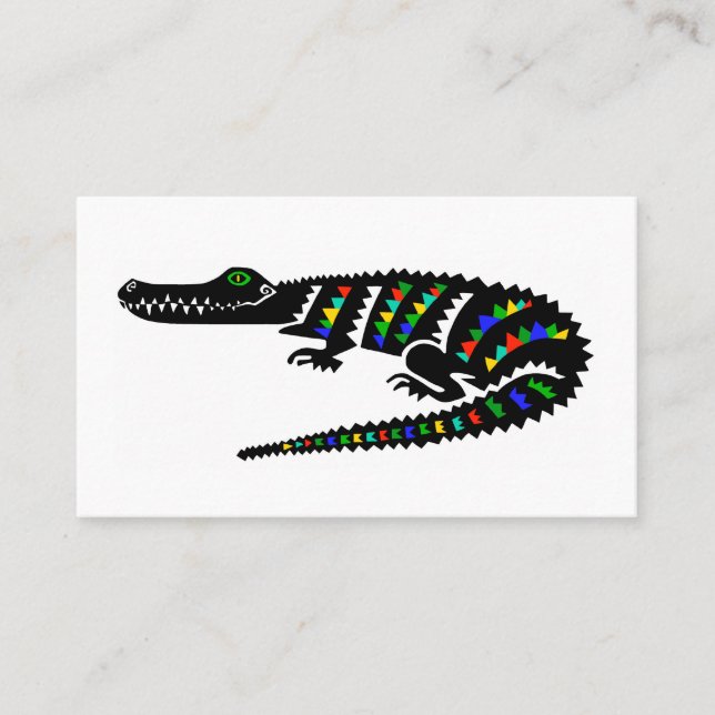 Wildlife - CROCODILE - ALLIGATOR - Nature Business Card (Front)