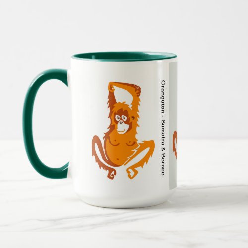 Wildlife _ Cute  ORANGUTAN _ Nature _ Mug