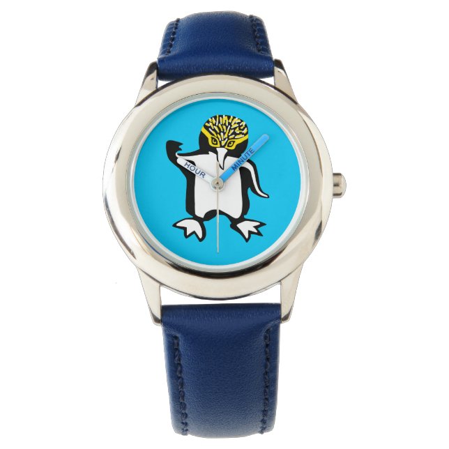 Wildlife - Cute  PENGUIN  - Nature - Blue watch (Front)