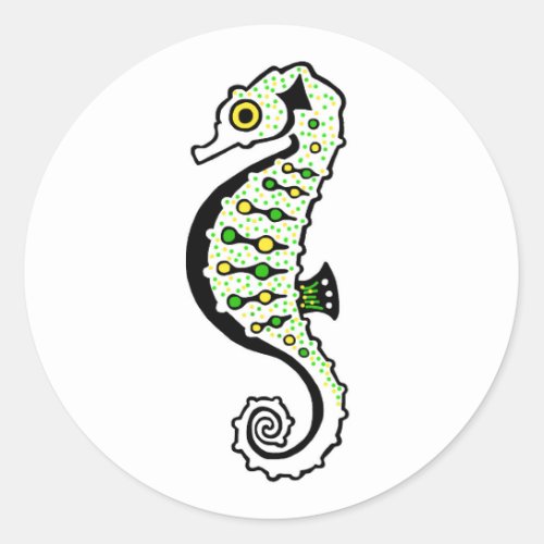 Wildlife  Cute SEAHORSE_ Endangered _ Conservation Classic Round Sticker