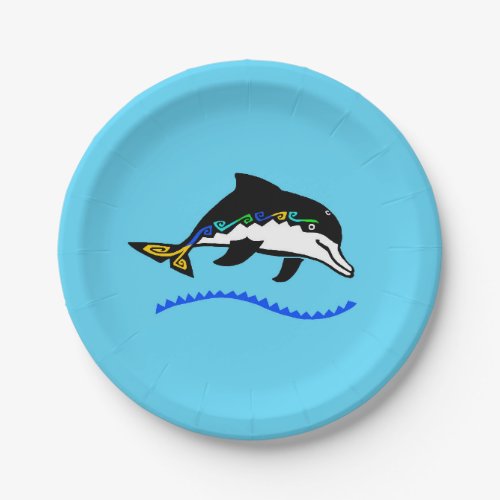 Wildlife _ DOLPHIN _ Nature _ Blue Party Paper Plates