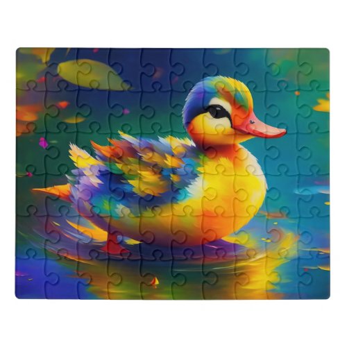 Wildlife Duck Trendy Lovely Bright Bird Water Jigsaw Puzzle