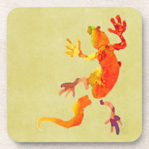 Wildlife eco gecko lizard reptile beverage coaster